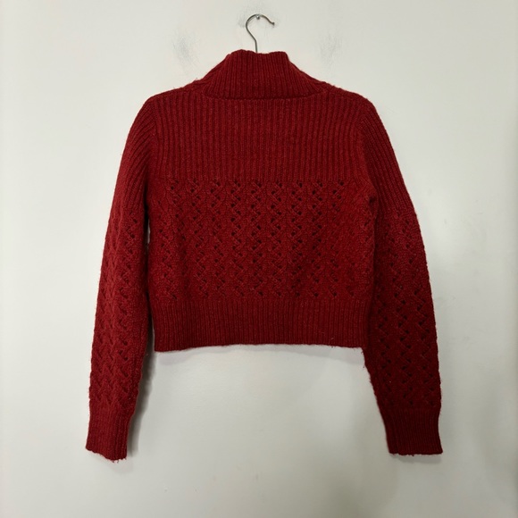Rebecca Taylor chainette turtleneck in red S - Picture 4 of 6